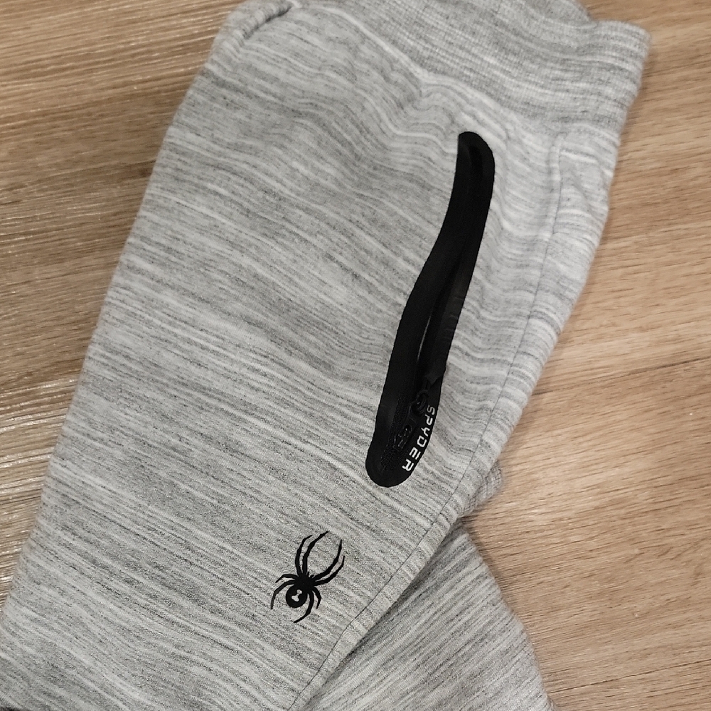 Spyder Light Heather Gray Jogger Sweatpants with Black Accents - Picture 5 of 5
